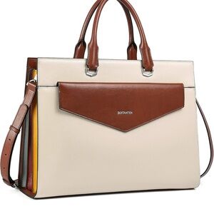 BOSTANTEN Cream and Brown Women's Bag